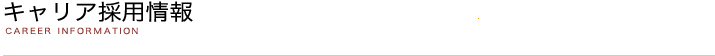 キャリア採用情報